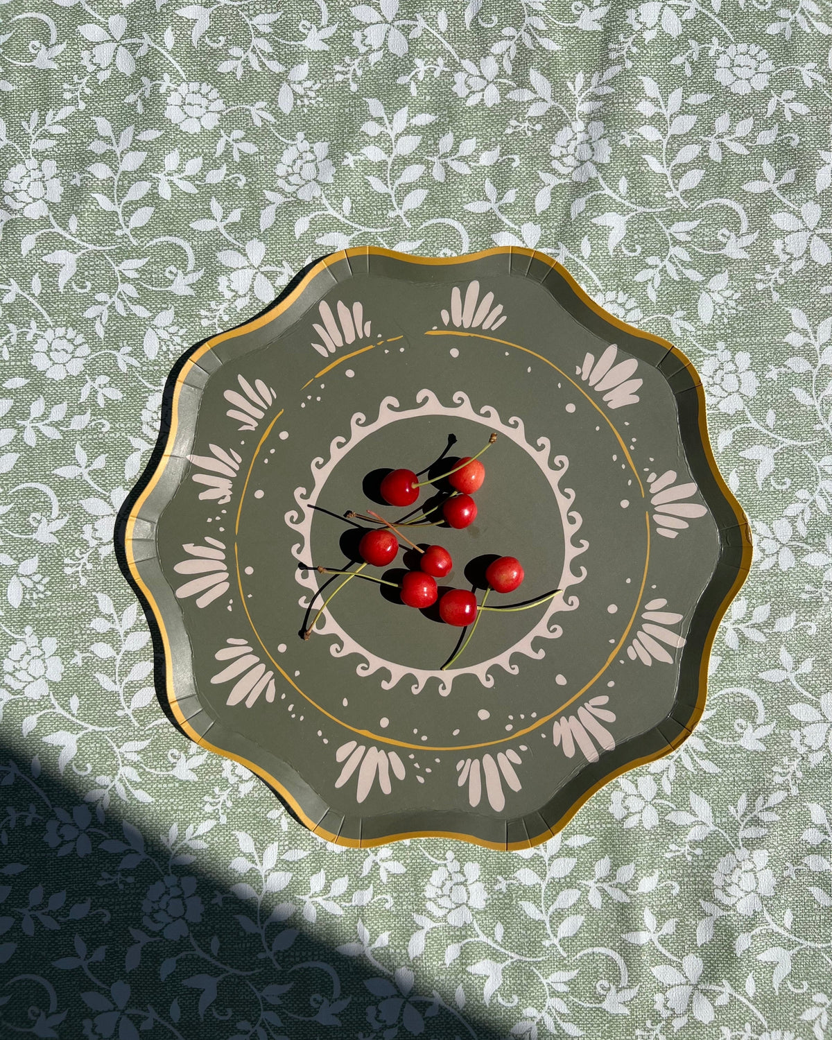 Palmas Dessert Plate Set - Sage | Table Two Studio