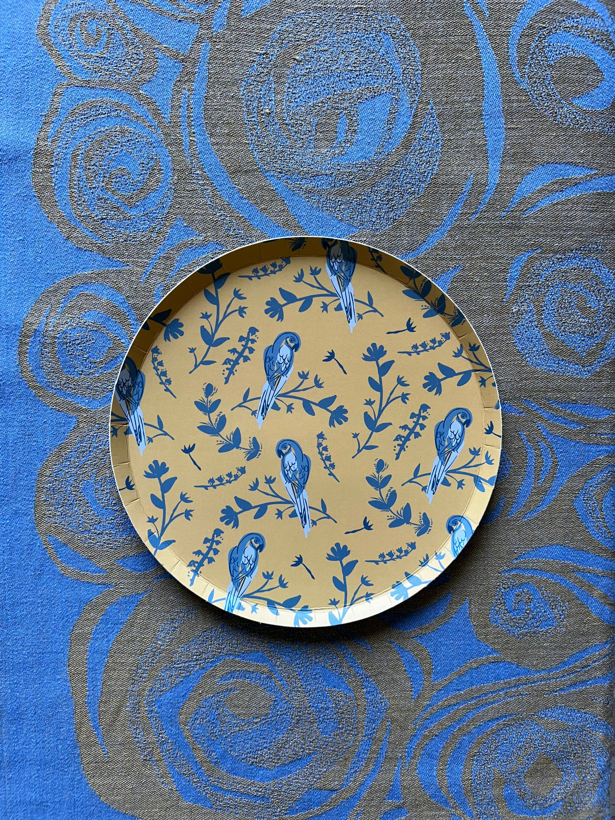 Garden Toile Hors d'oeuvres Plate Set - Marigold