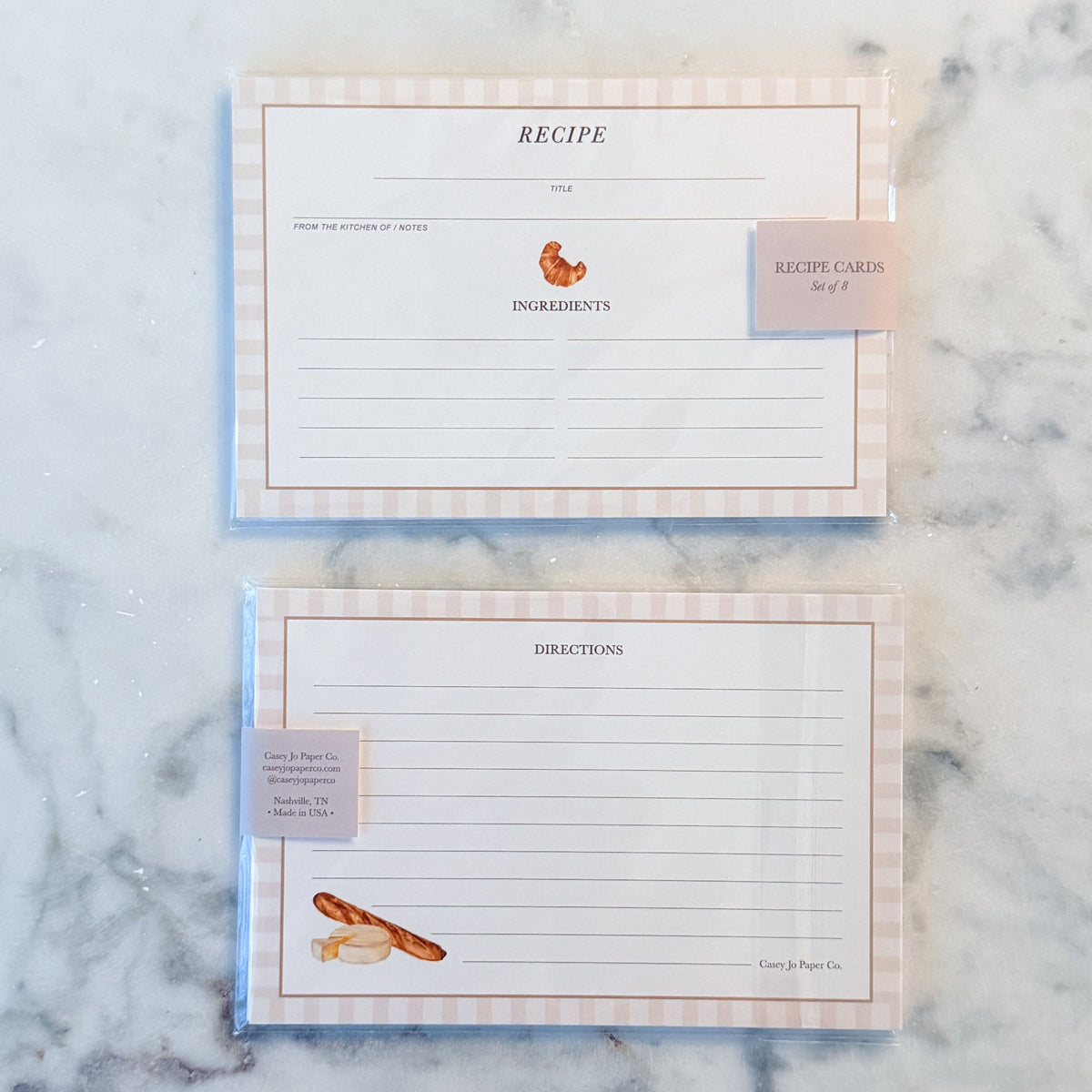 Bread & Cheese Recipe Cards