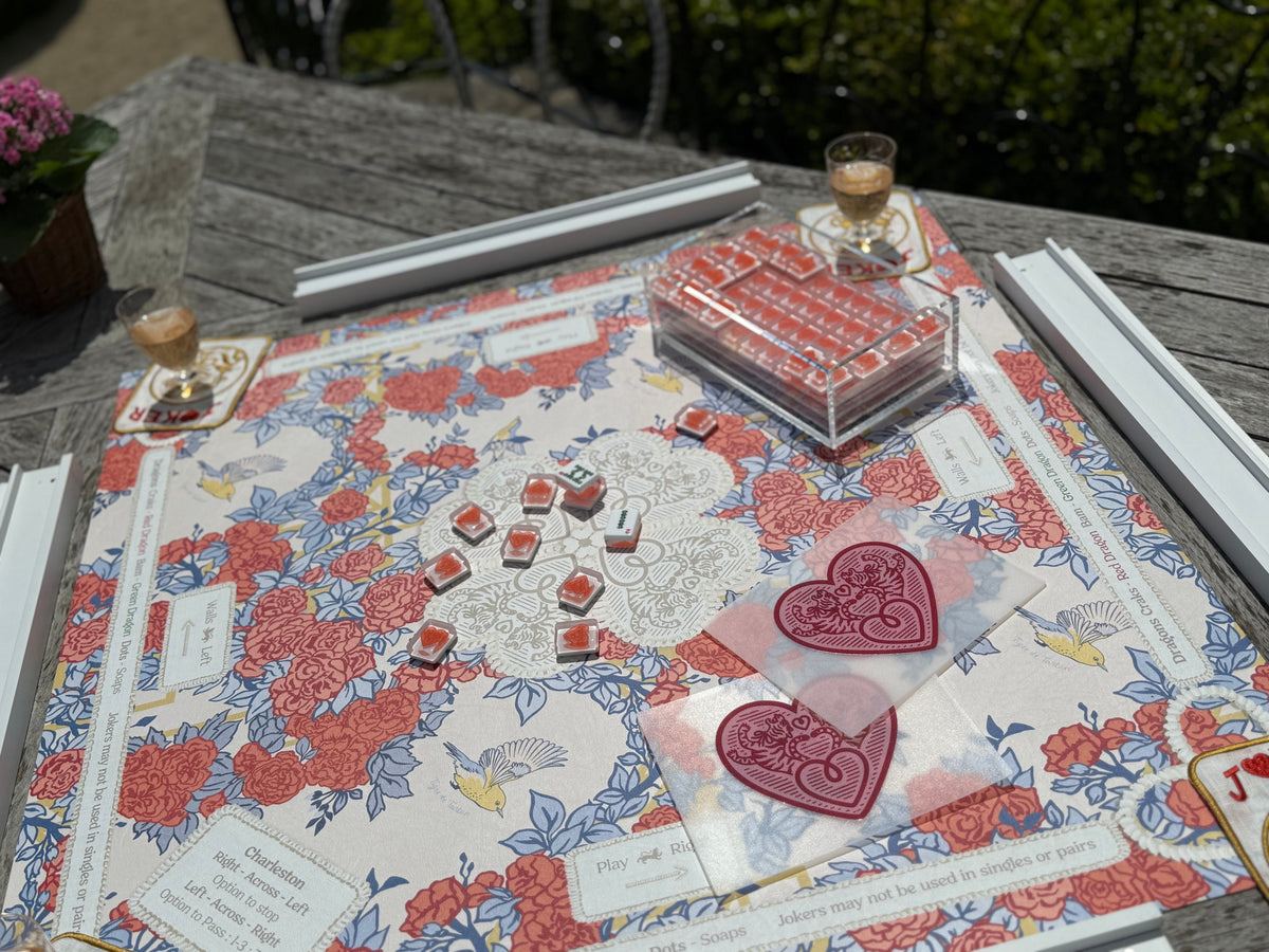 Pop Art Roses Mahjong Gaming Mat