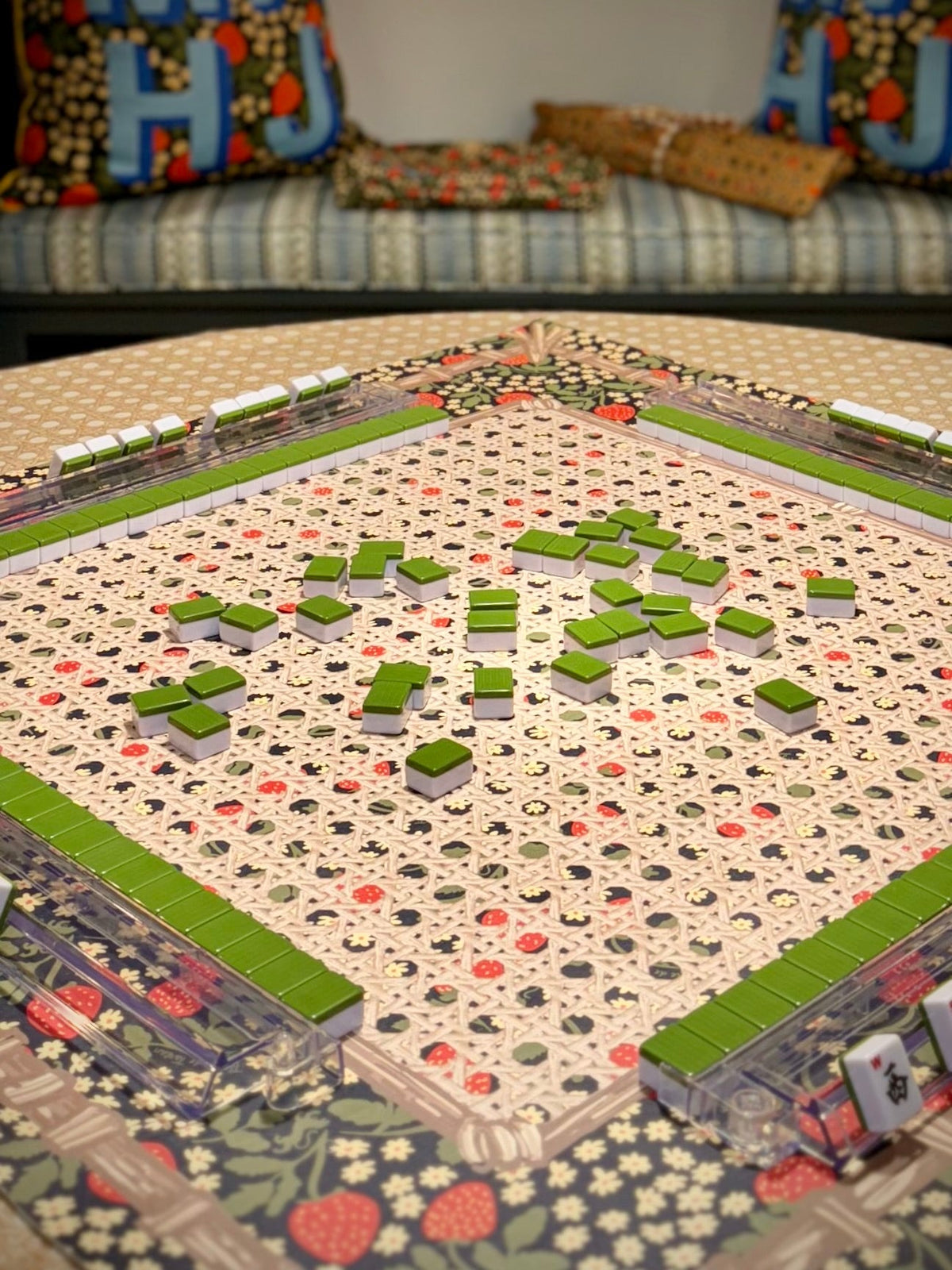 Mahjong Gaming Mat, COCONUT PEONY