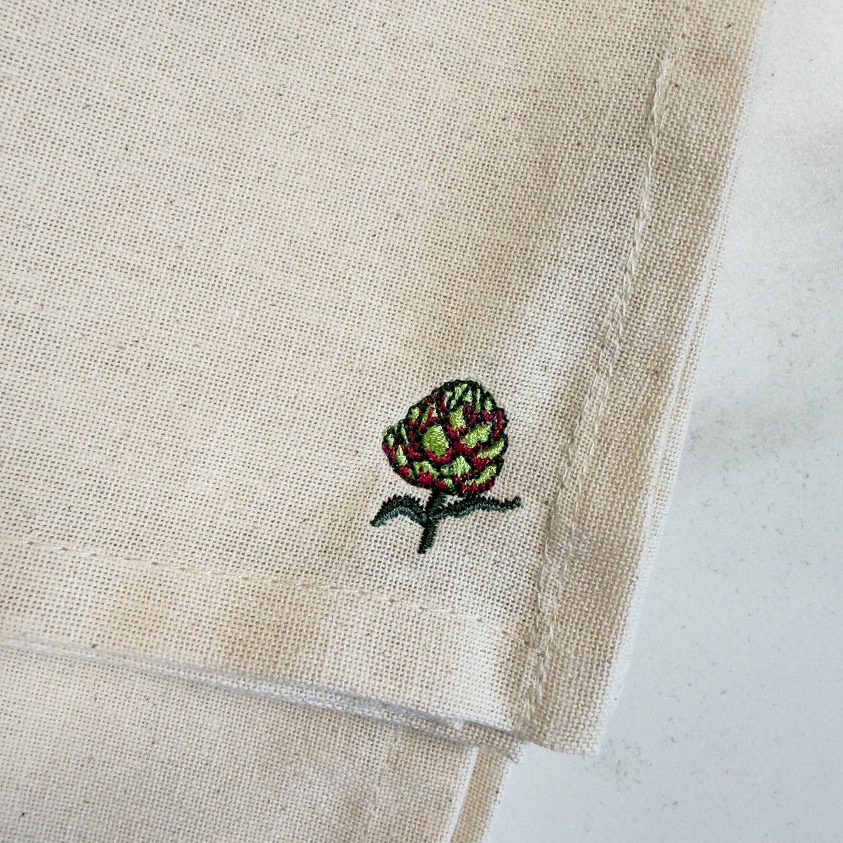 Mixed Vegetables Embroidered Dinner Napkins
