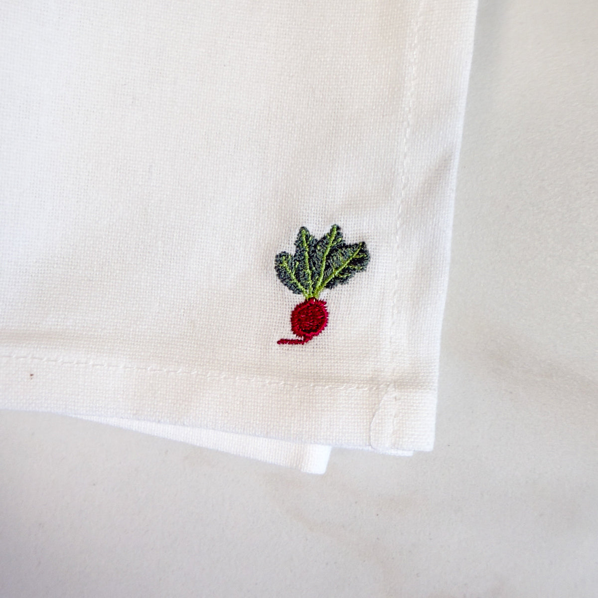 Mixed Vegetables Embroidered Dinner Napkins