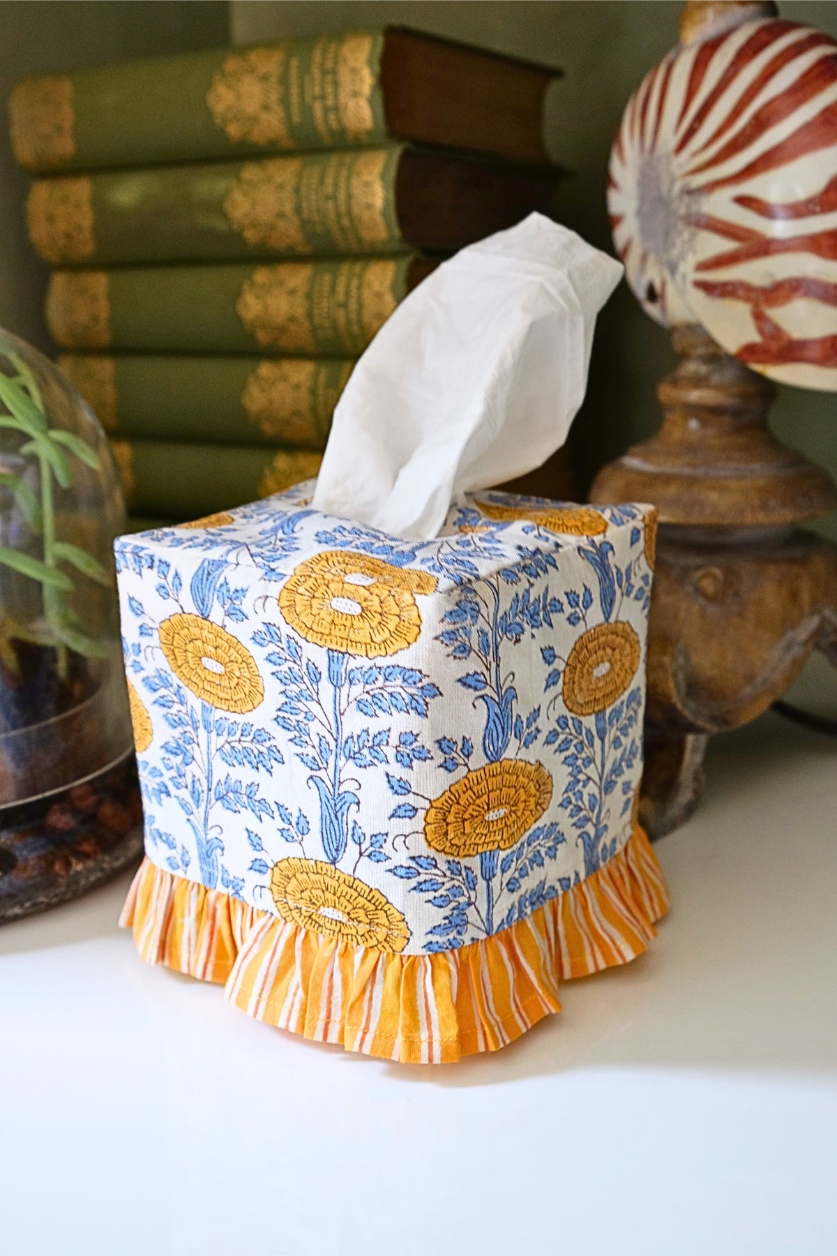 issue Box Cover - Araminta Yellow Blockprint | Inner Child