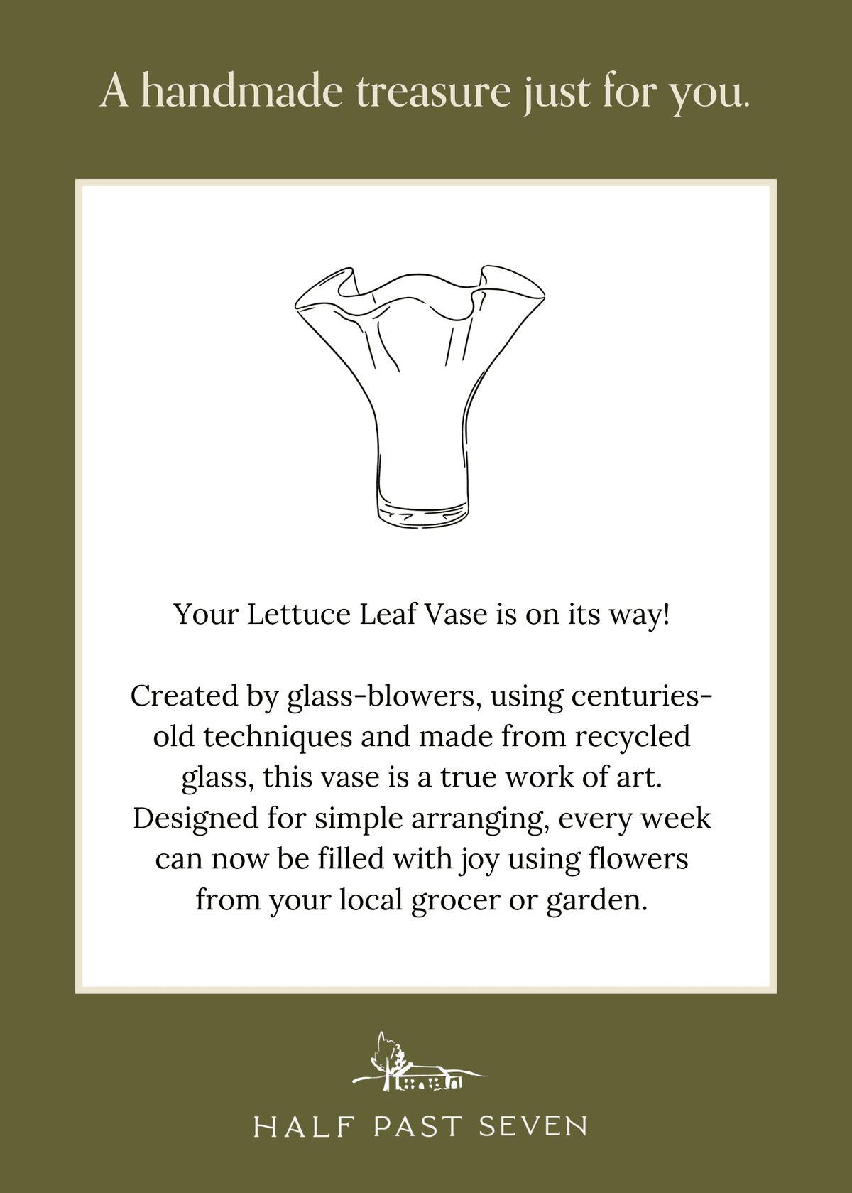 Petite Lettuce Leaf Vase without "7" stamp