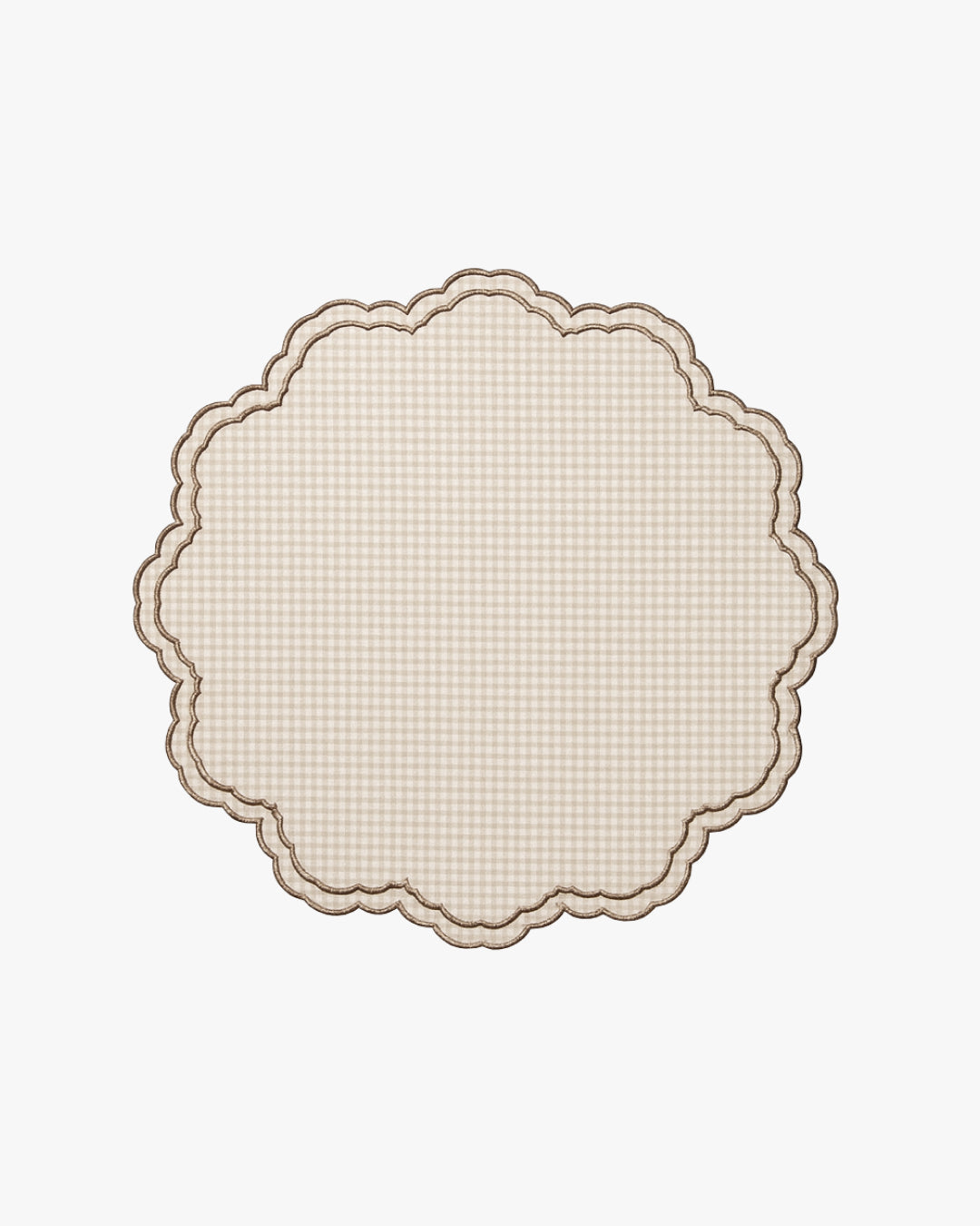 Newport Placemat Set - Khaki Gingham | Table Two Studio
