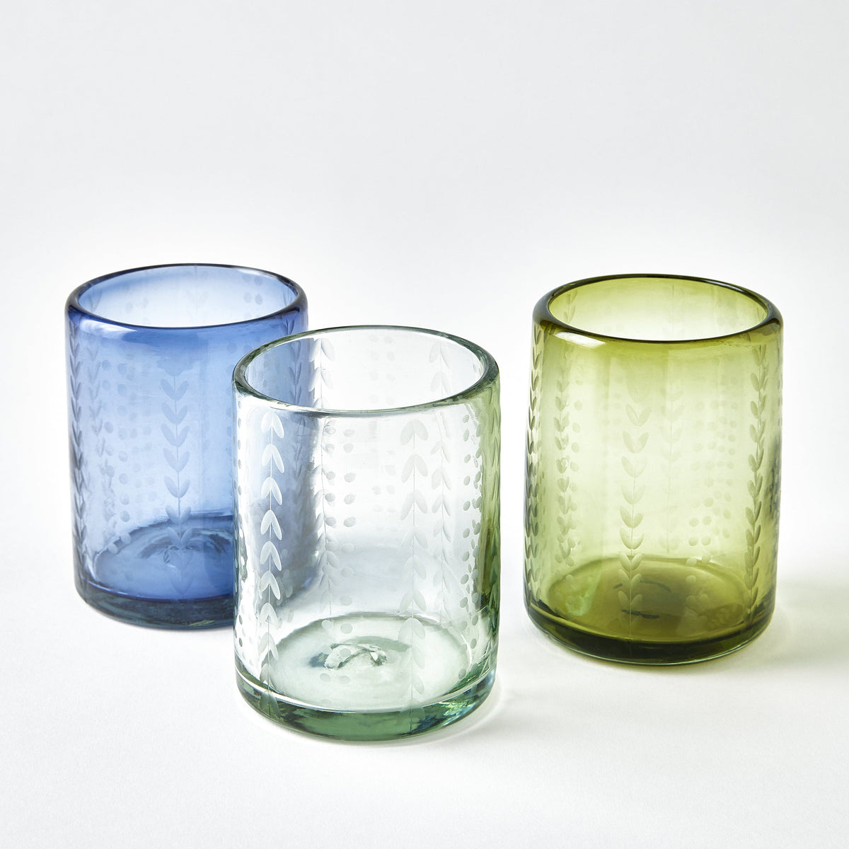 Signature Seven French Blue Rocks Glass
