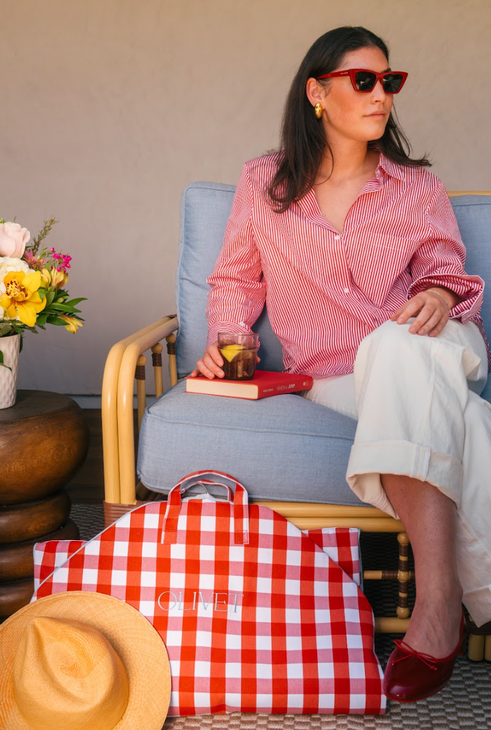 Classic Bag in Red Check  | Olivet