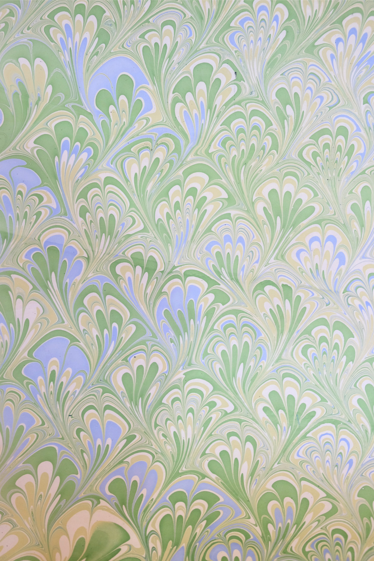 Hand Marbled Seaglass Peacock Gift Wrapping Paper Sheets