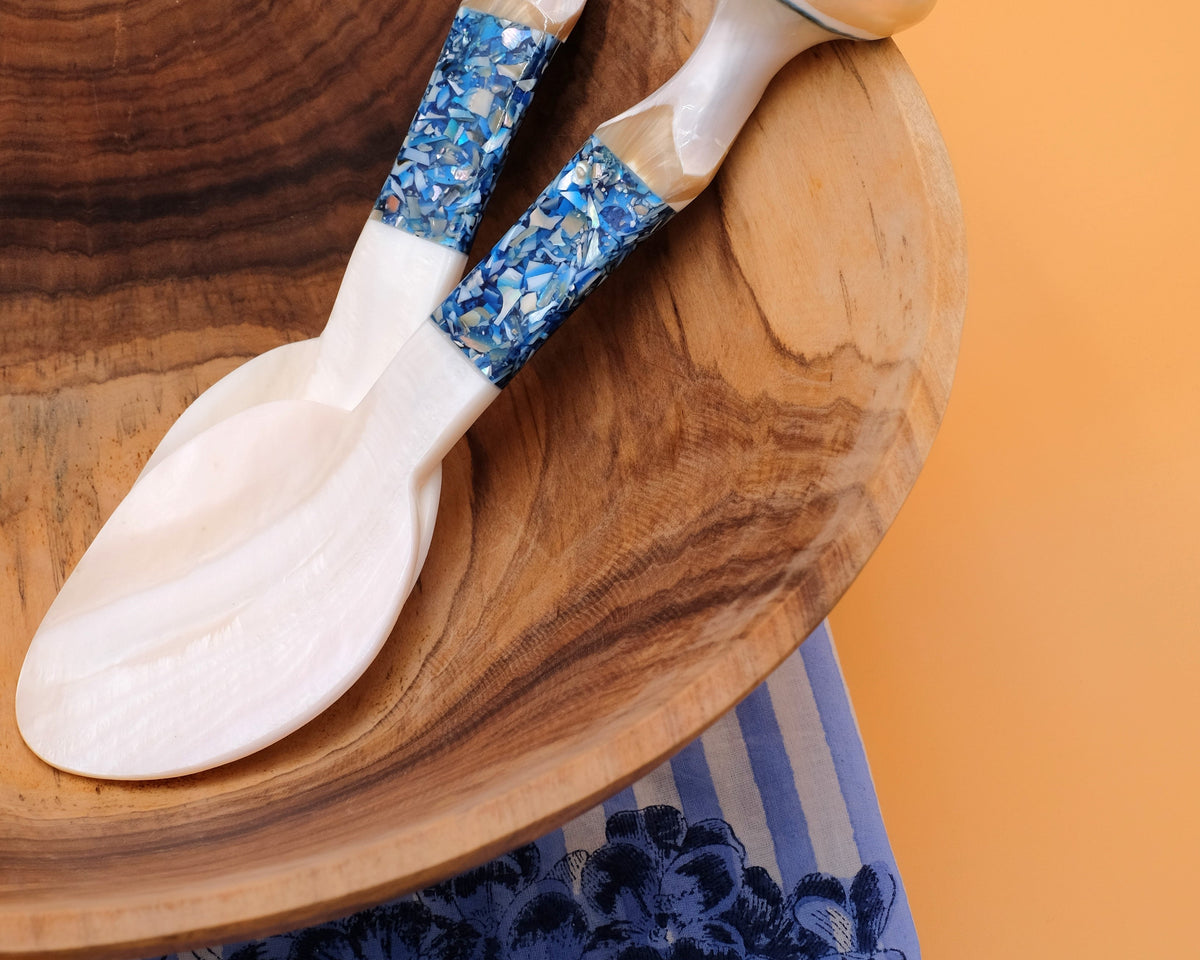 Seashell Serving Set in Blue