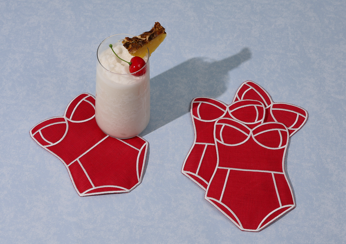 Red Swimsuit Cocktail Napkins