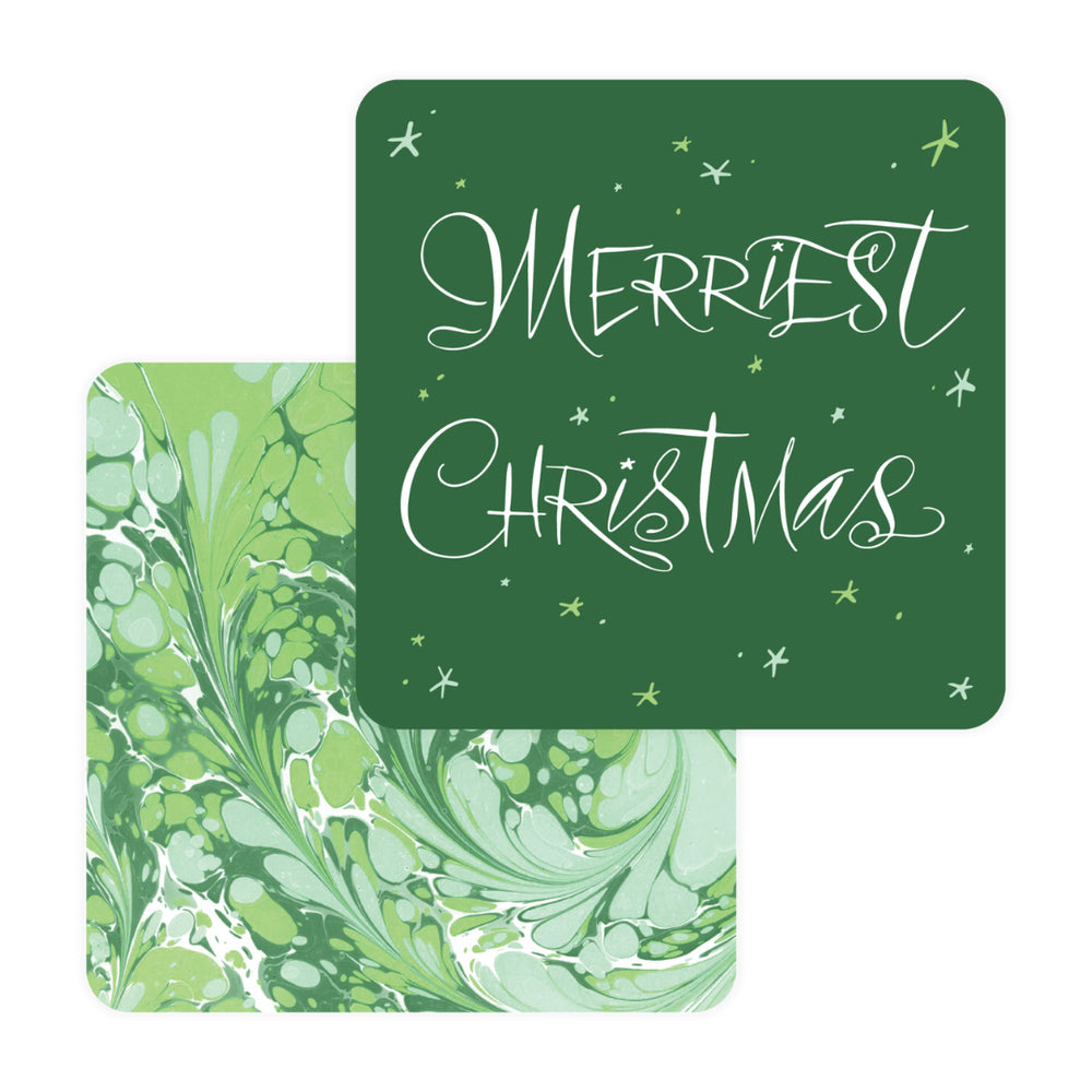 Marble "Merriest Christmas" Coasters | Rawson Collective