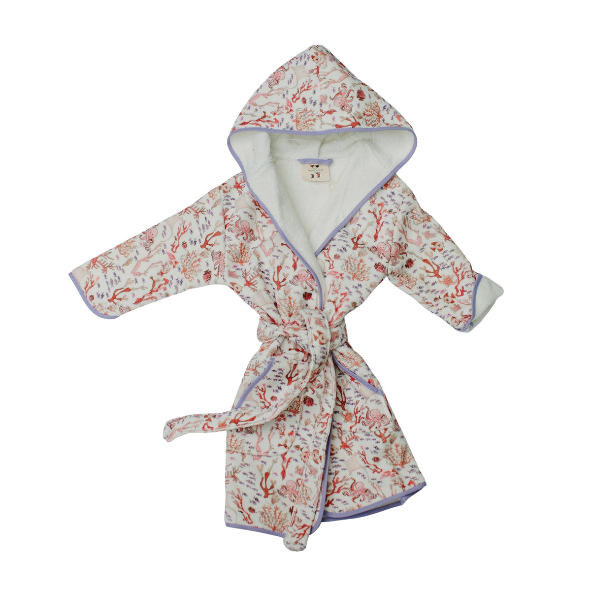 Greenwich Bathrobe - Rosy Coral Reef