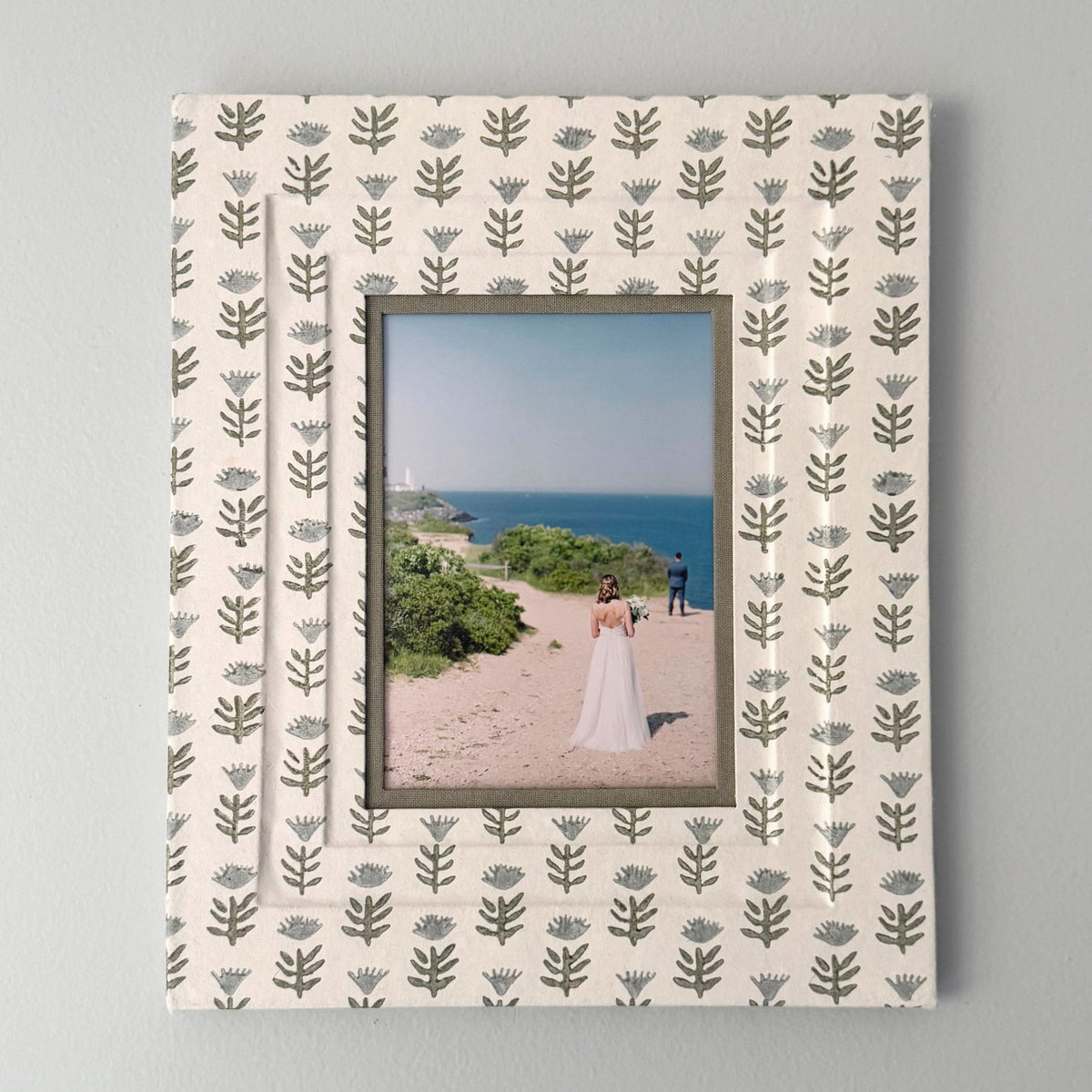 Block Printed Wall Picture Frame in Claire Serene | Ceae Shop