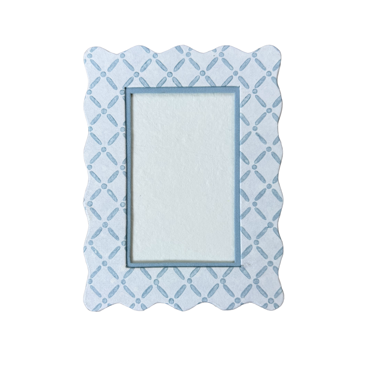 4x6 Block Printed Frame - Croix Blue | Ceae Shop