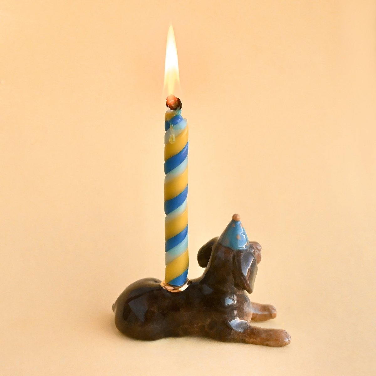 Dachshund Cake Topper | Porcelain Party Animal | Dog Candle Holder