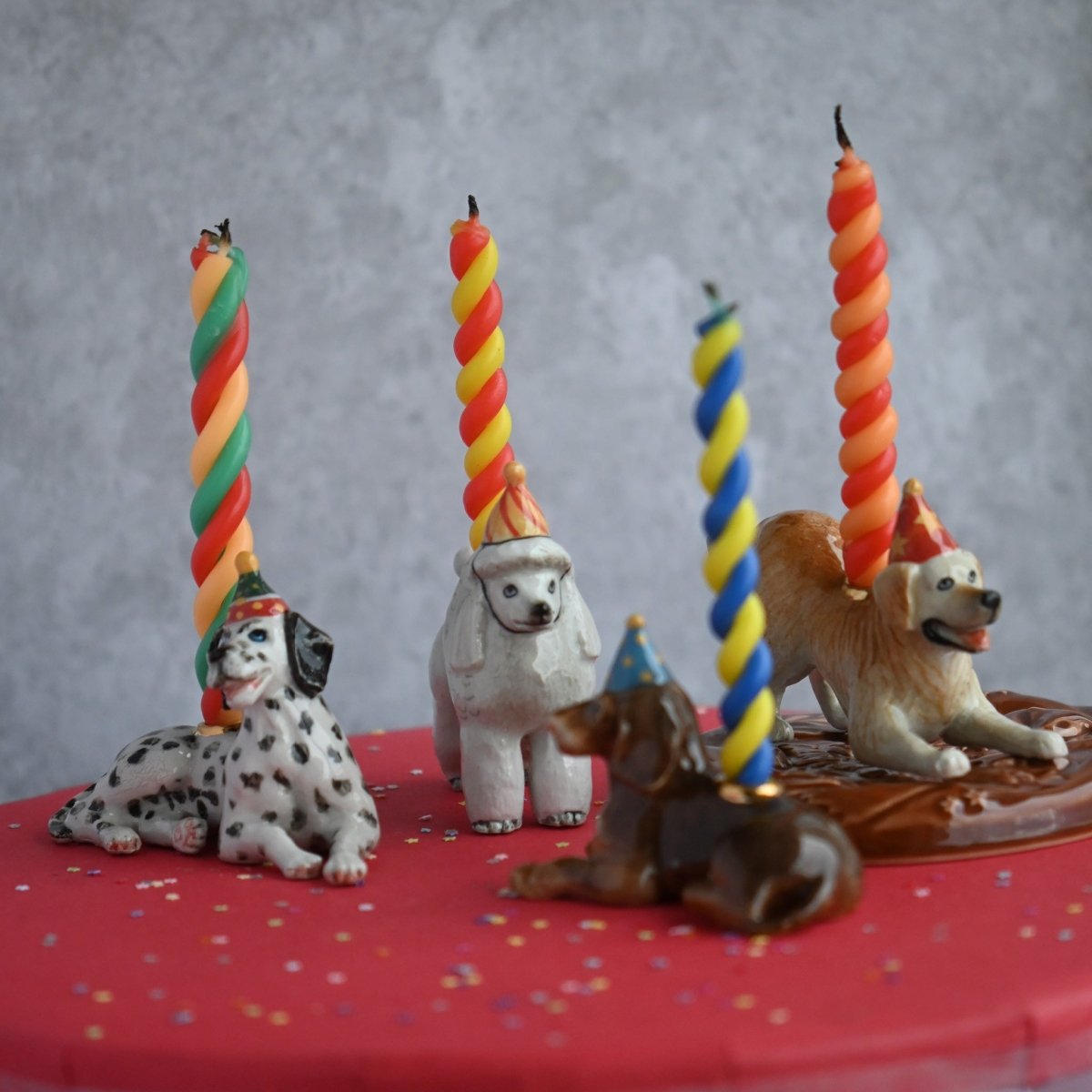 Dachshund Cake Topper | Porcelain Party Animal | Dog Candle Holder
