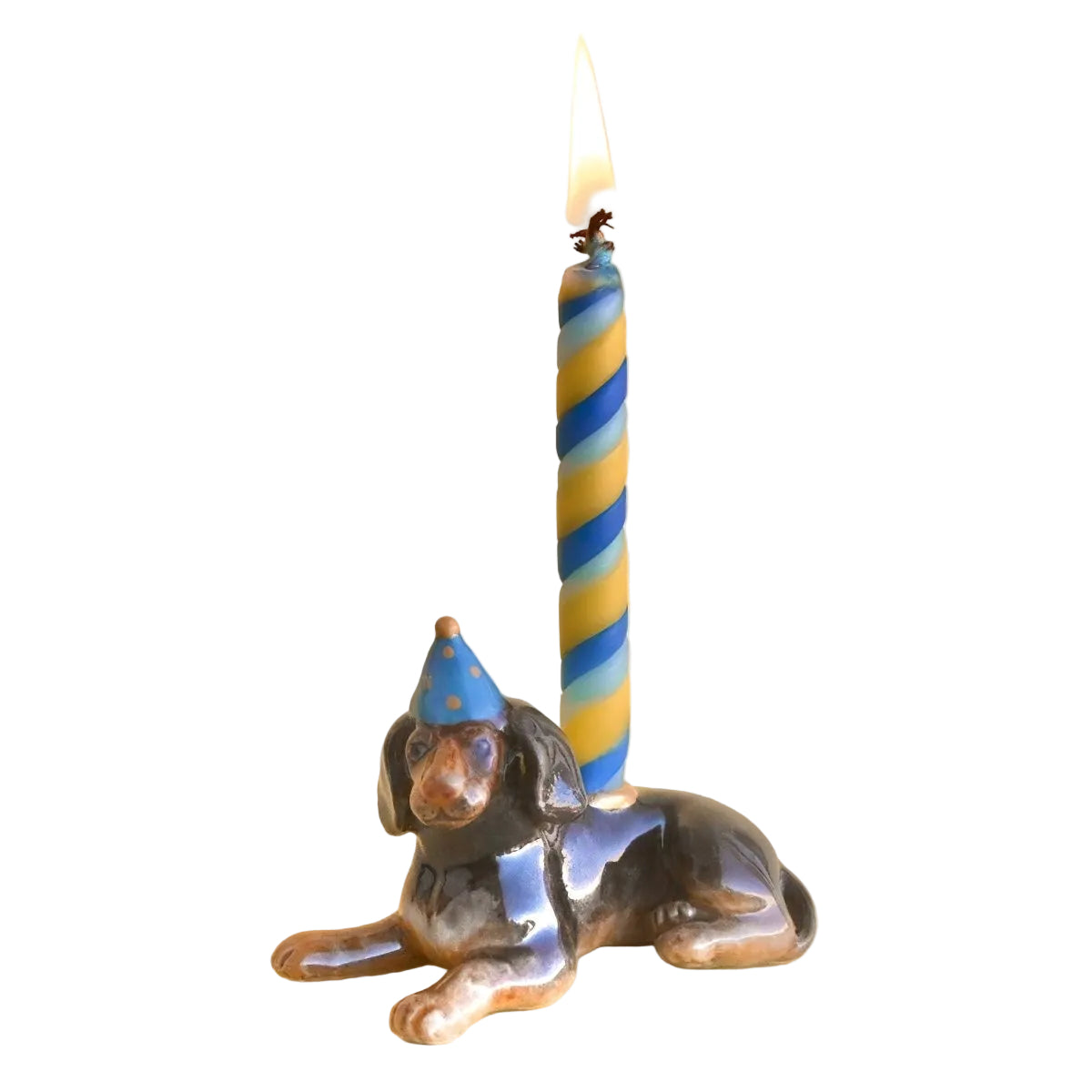 Dachshund Cake Topper | Porcelain Party Animal | Dog Candle Holder