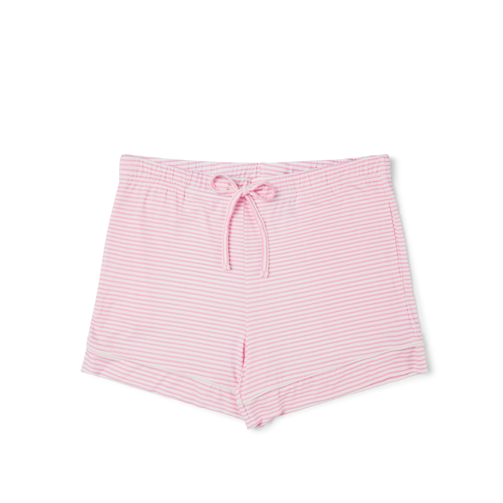 Ballet Stripe Short Sleeve & Shorts Bamboo Women's Pajama Set