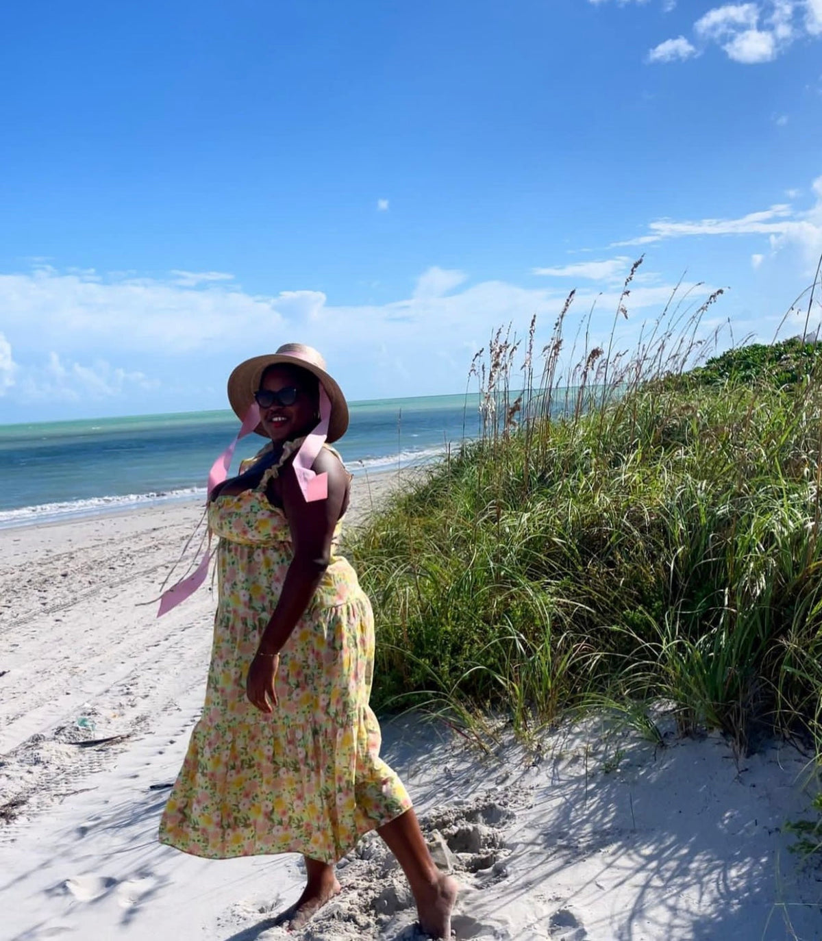 Wildflower Sun Hat - Masters Green Wide &amp; Short Grosgrain Ribbon | Sarah Bray Bermuda