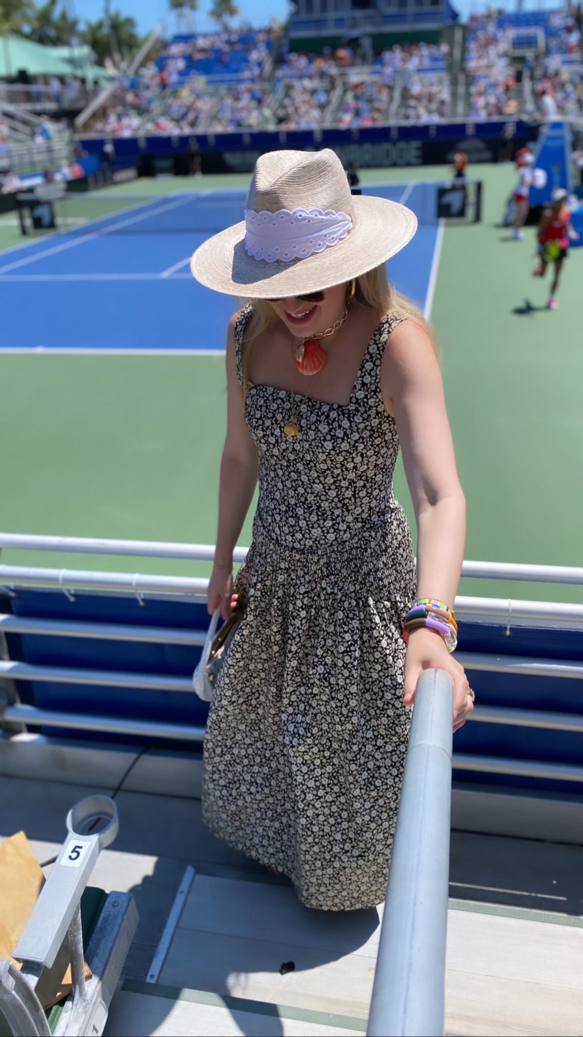 Zinnia Sun Hat - Wide &amp; Short French Blue Grosgrain Ribbon | Sarah Bray Bermuda