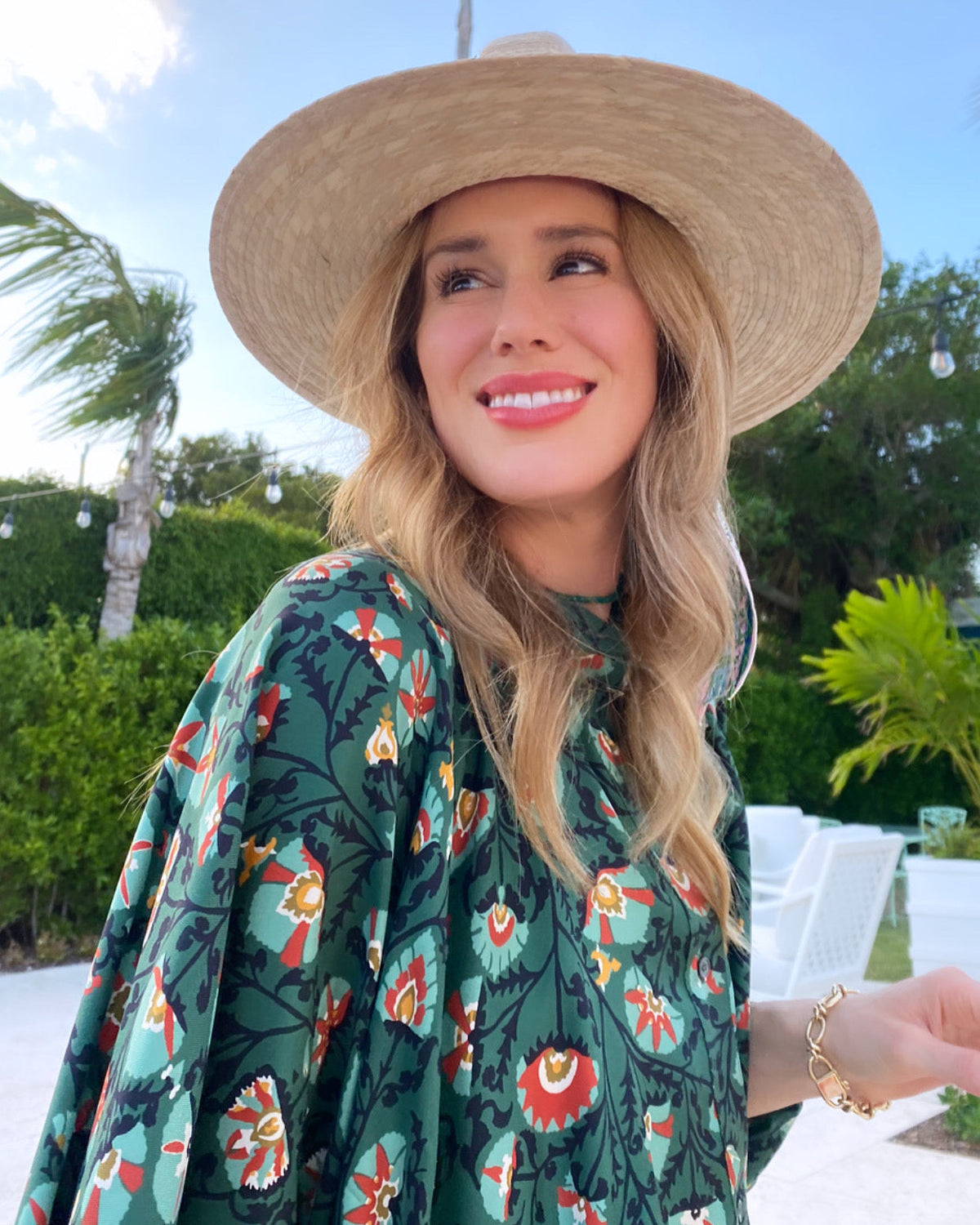 Zinnia Sun Hat - Wide &amp; Short French Blue Grosgrain Ribbon | Sarah Bray Bermuda