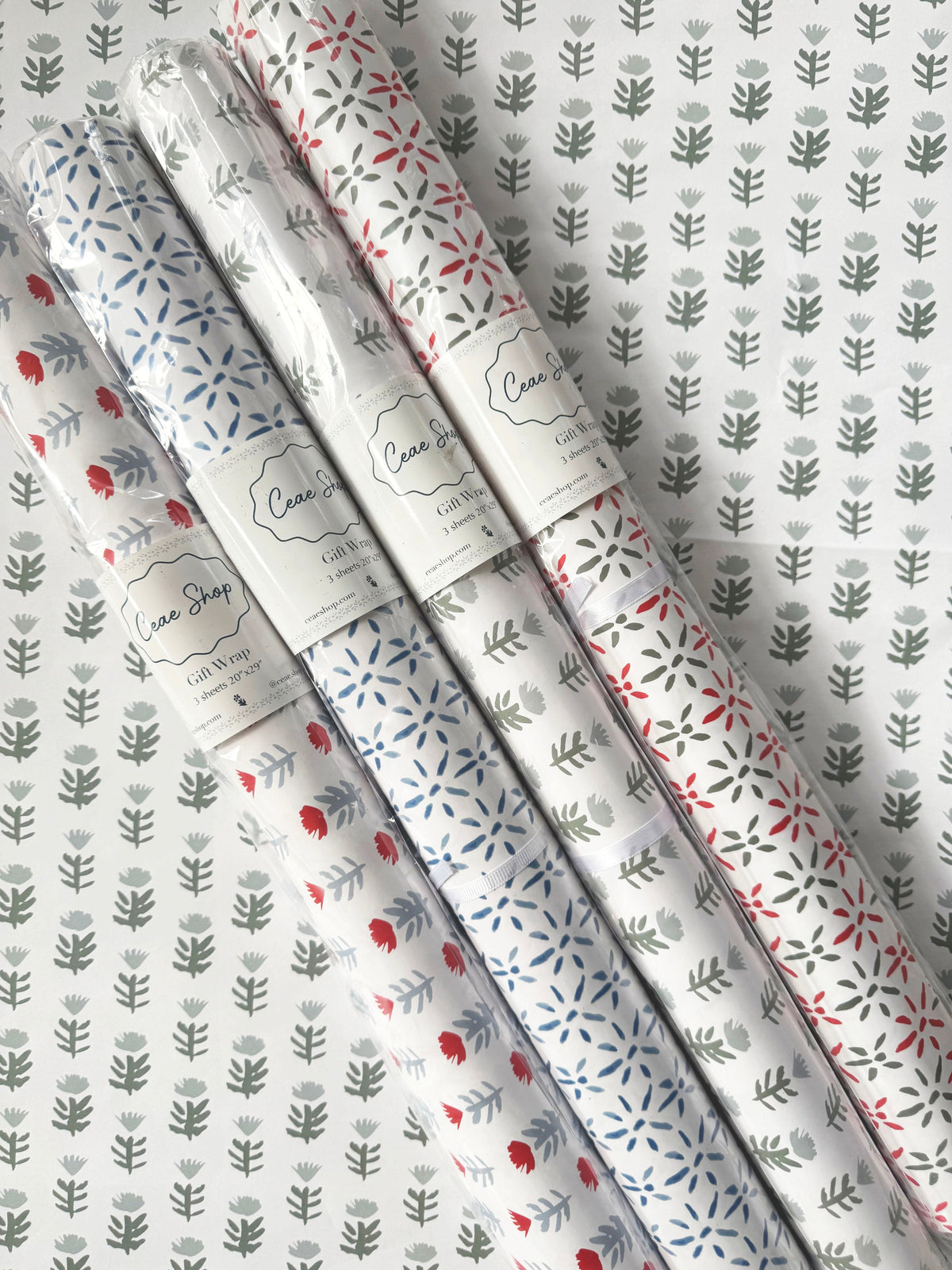 Gift Wrap - Holiday Star in Blue | Ceae Shop