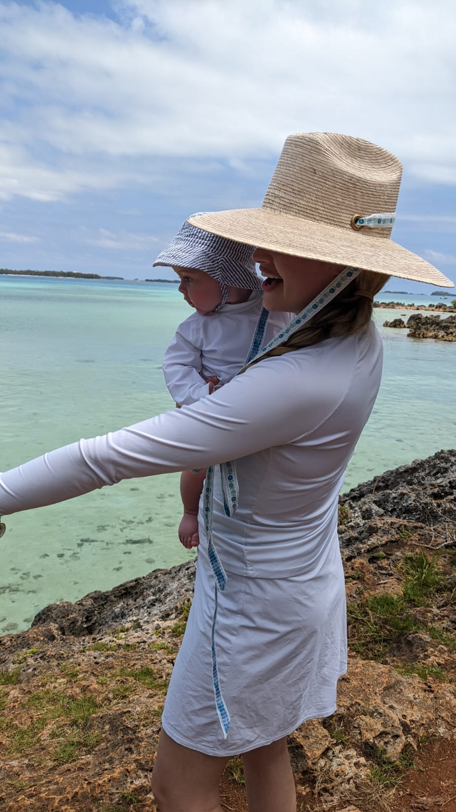 Hollyhock Sun Hat - Wide &amp; Short Rust/Burnt Orange Grosgrain Ribbon | Sarah Bray Bermuda