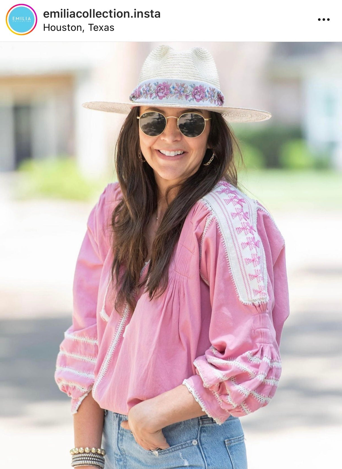 Zinnia Sun Hat - Wide &amp; Short French Blue Grosgrain Ribbon | Sarah Bray Bermuda