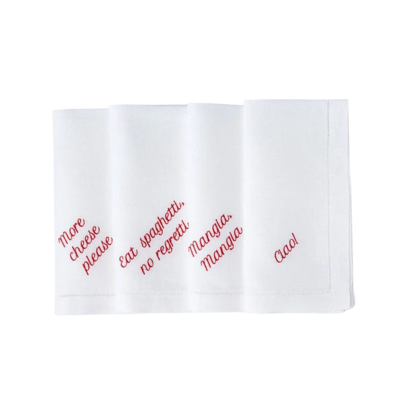 Italian Dinner Napkins - Set of 12 | No Reservations