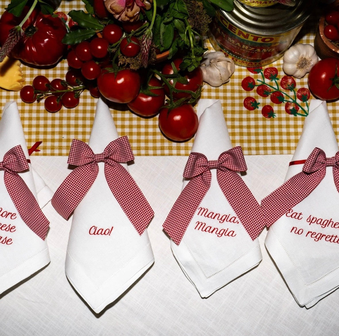 Italian Dinner Napkins - Set of 12 | No Reservations