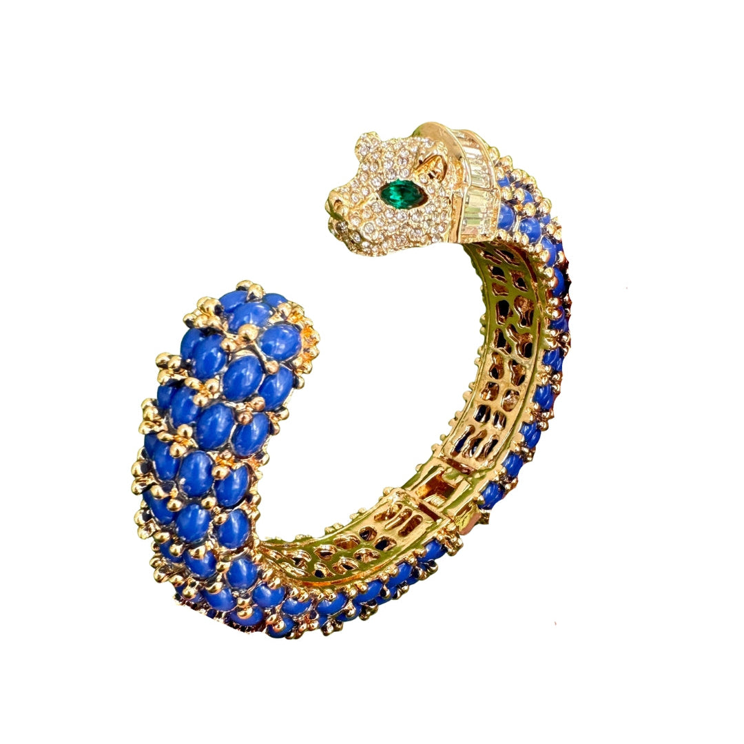 Navy Blue Panther Bracelet  | Kimono Dragon