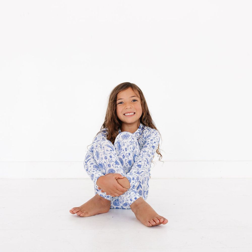 Porcelain Vine Bamboo Toddler Pajama Set  | Motette