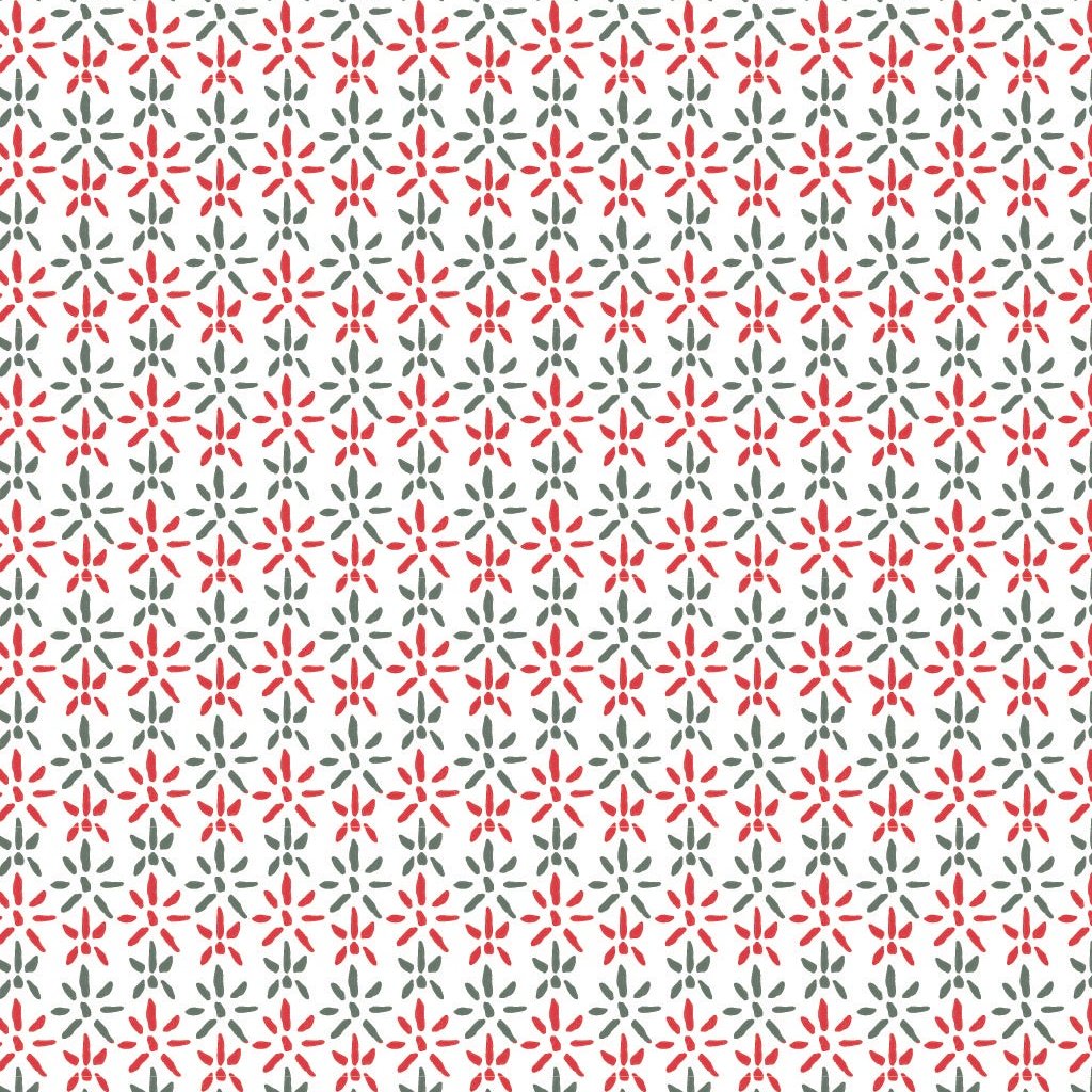 Gift Wrap - Holiday Star in Red &amp; Green